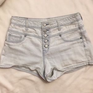 High wasted jean shorts